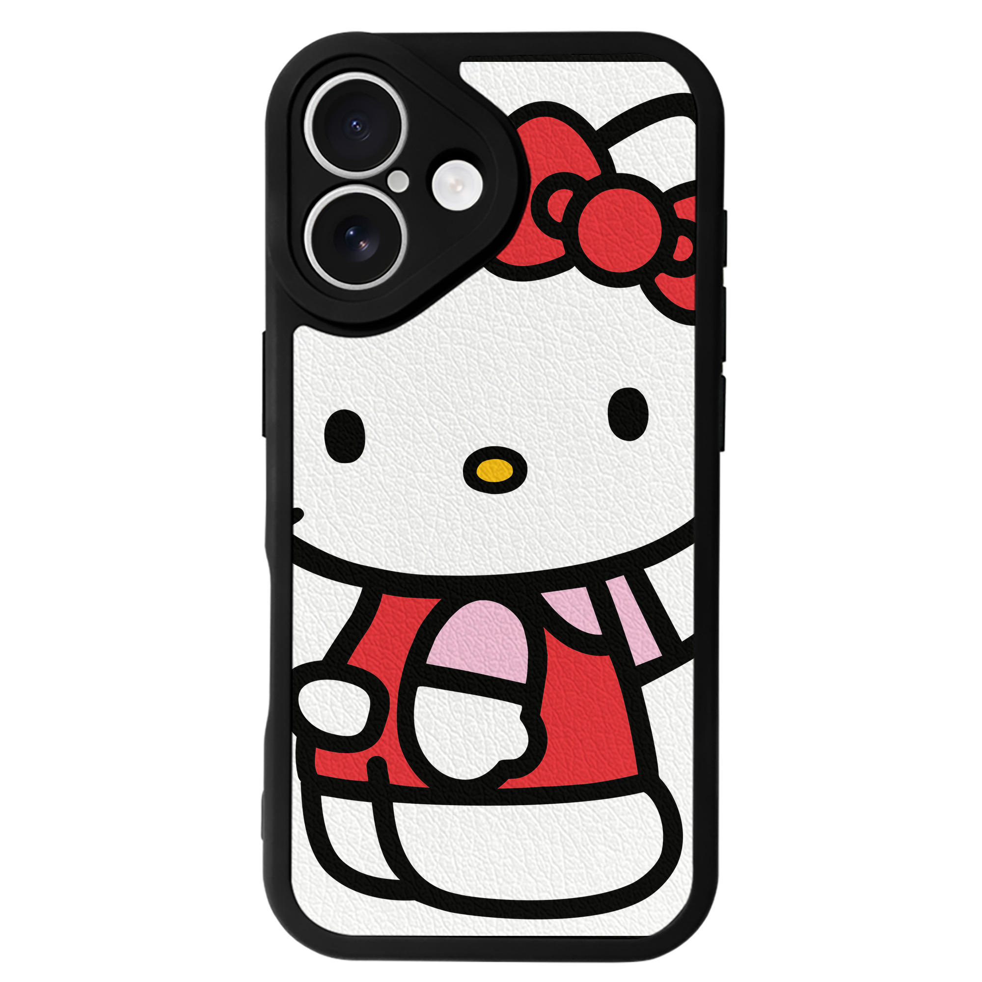 （画像用） Hello Kitty ハローキティ 【iPhone 16シリーズ対応】シリコンスマホケース（レザー調） 材質：シリコン